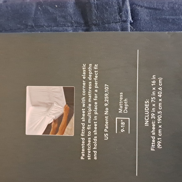 Threshold  navy twin fitted sheet - Picture 2 of 2